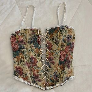 Corset top with straps